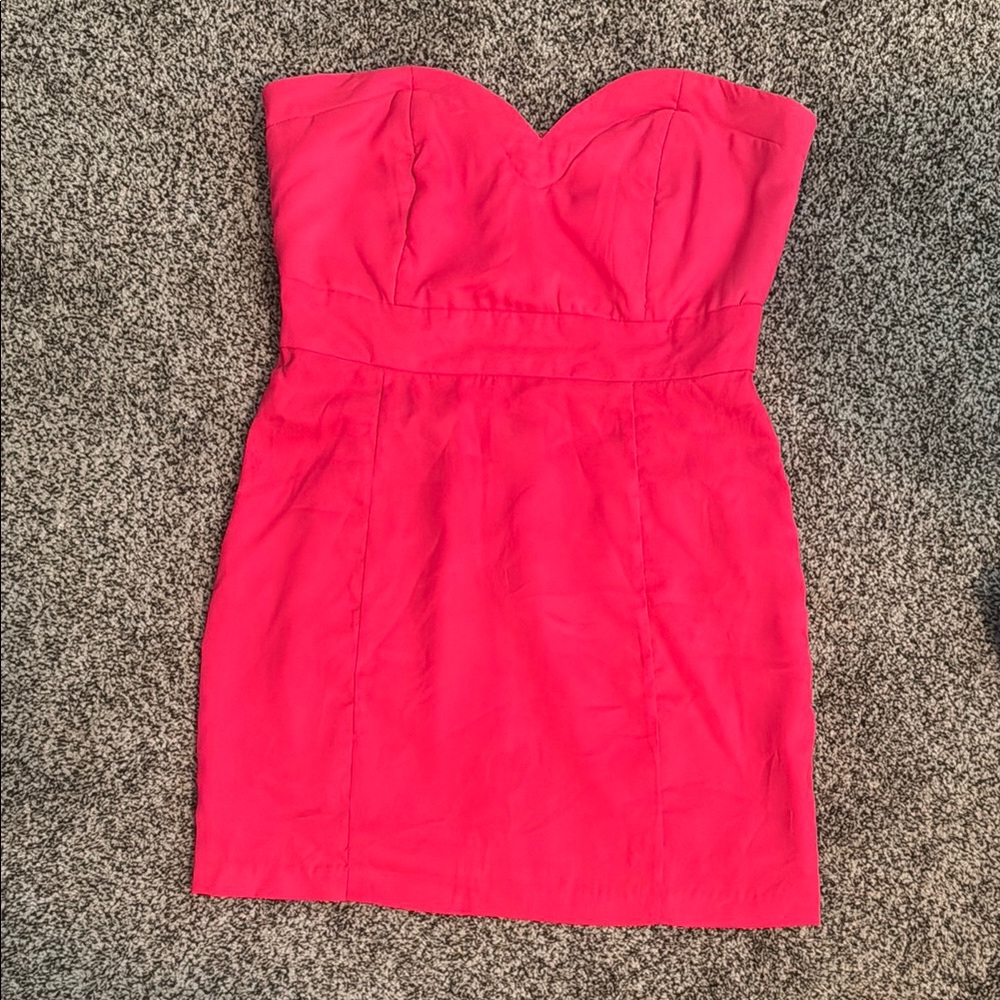 Elegant Pink Strapless Dress